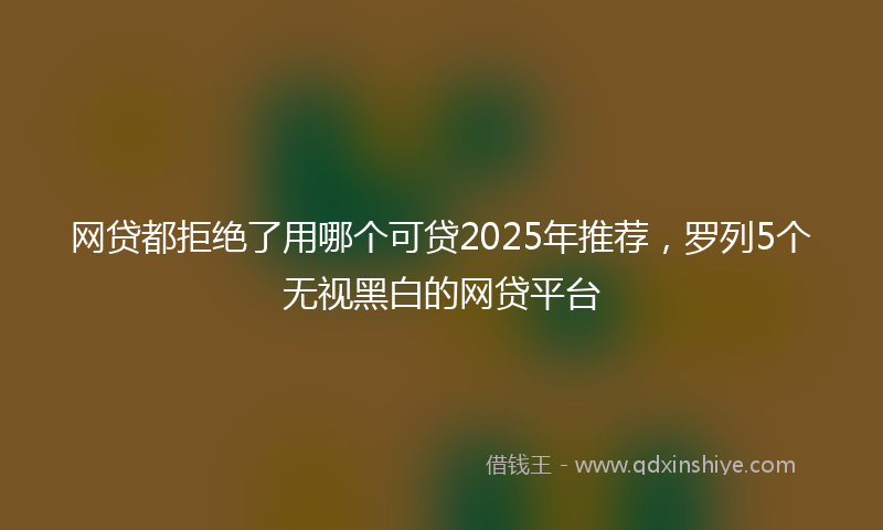 网贷都拒绝了用哪个可贷2025年推荐，罗列5个无视黑白的网贷平台
