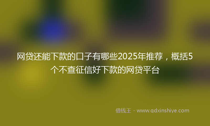 网贷还能下款的口子有哪些2025年推荐，概括5个不查征信好下款的网贷平台
