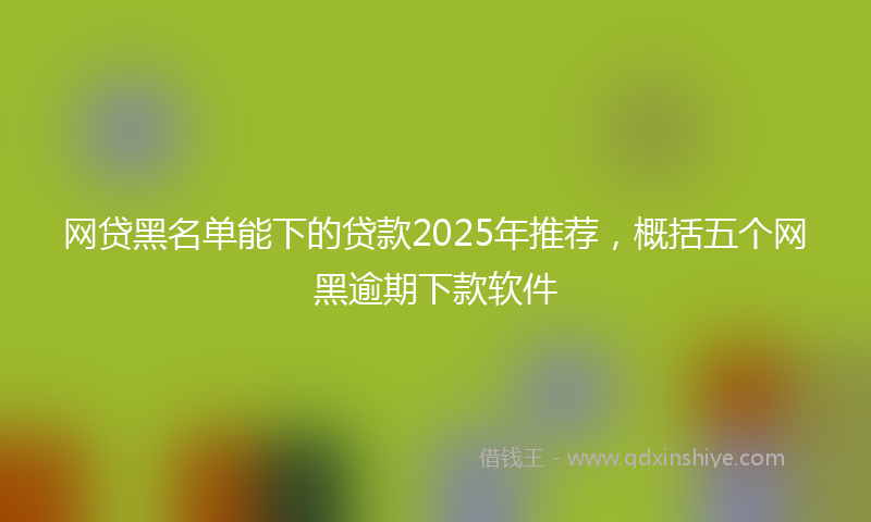 网贷黑名单能下的贷款2025年推荐，概括五个网黑逾期下款软件