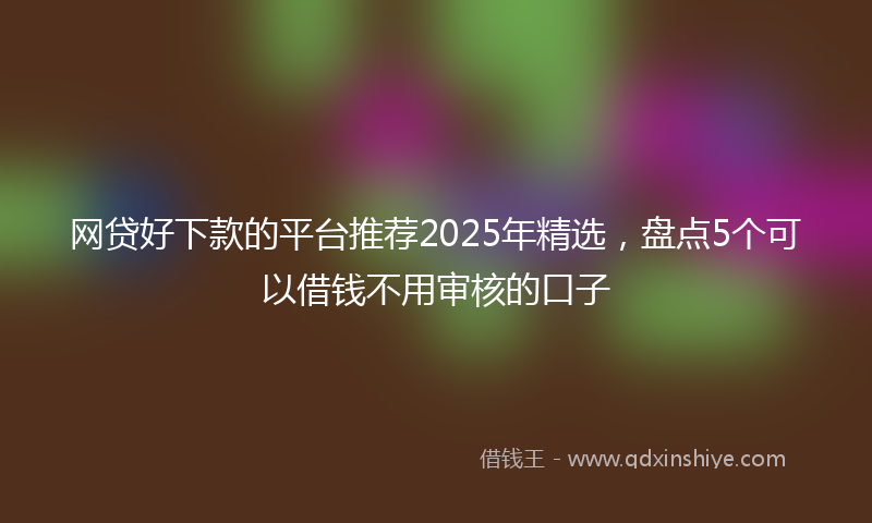 网贷好下款的平台推荐2025年精选，盘点5个可以借钱不用审核的口子