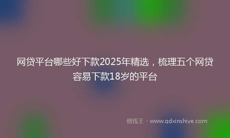 网贷平台哪些好下款2025年精选，梳理五个网贷容易下款18岁的平台