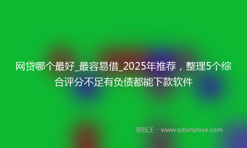 网贷哪个最好_最容易借_2025年推荐，整理5个综合评分不足有负债都能下款软件