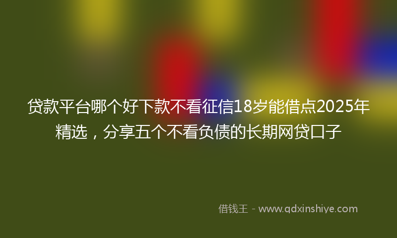 贷款平台哪个好下款不看征信18岁能借点2025年精选，分享五个不看负债的长期网贷口子