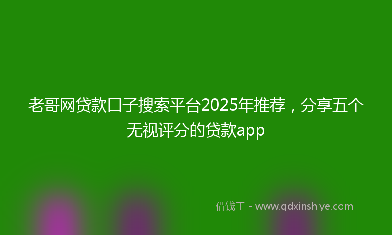 老哥网贷款口子搜索平台2025年推荐，分享五个无视评分的贷款app