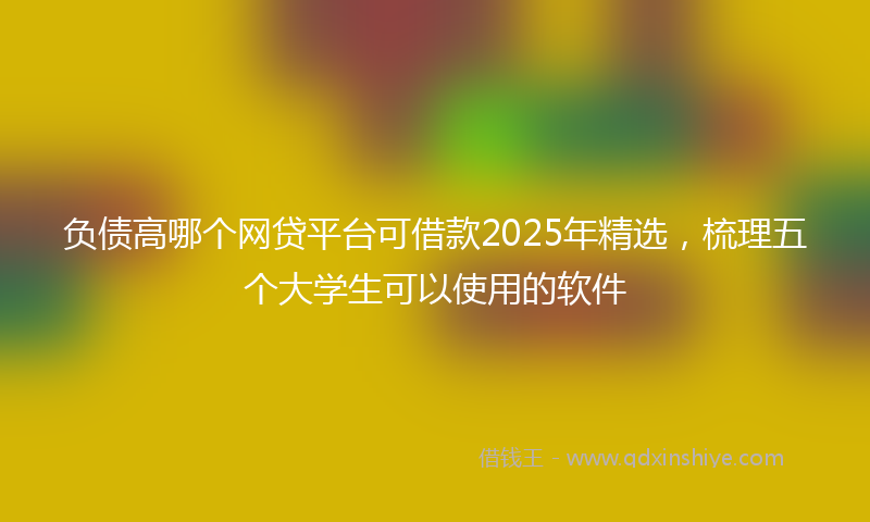 负债高哪个网贷平台可借款2025年精选，梳理五个大学生可以使用的软件