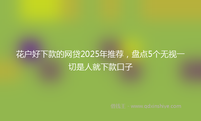花户好下款的网贷2025年推荐,盘点5个无视一切是人就下款口子