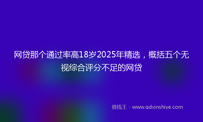 网贷那个通过率高18岁2025年精选，概括五个无视综合评分不足的网贷