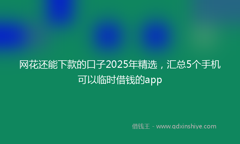 网花还能下款的口子2025年精选，汇总5个手机可以临时借钱的app