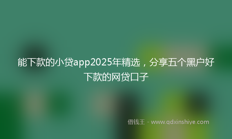 能下款的小贷app2025年精选，分享五个黑户好下款的网贷口子
