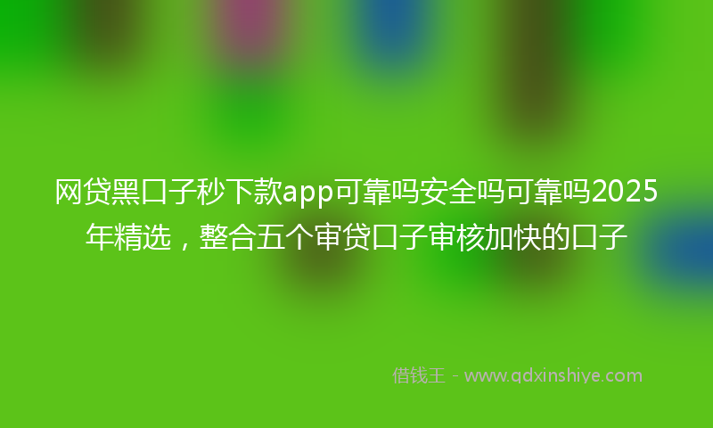 网贷黑口子秒下款app可靠吗安全吗可靠吗2025年精选，整合五个审贷口子审核加快的口子