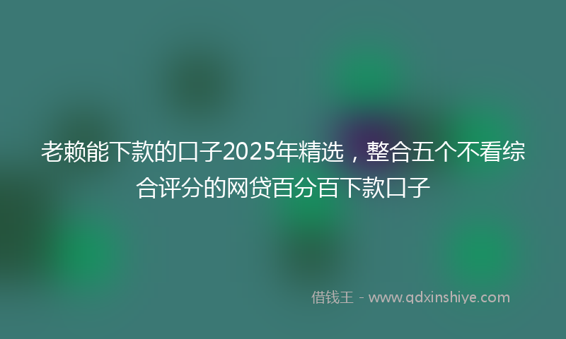 老赖能下款的口子2025年精选，整合五个不看综合评分的网贷百分百下款口子