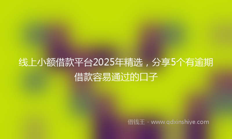 线上小额借款平台2025年精选，分享5个有逾期借款容易通过的口子