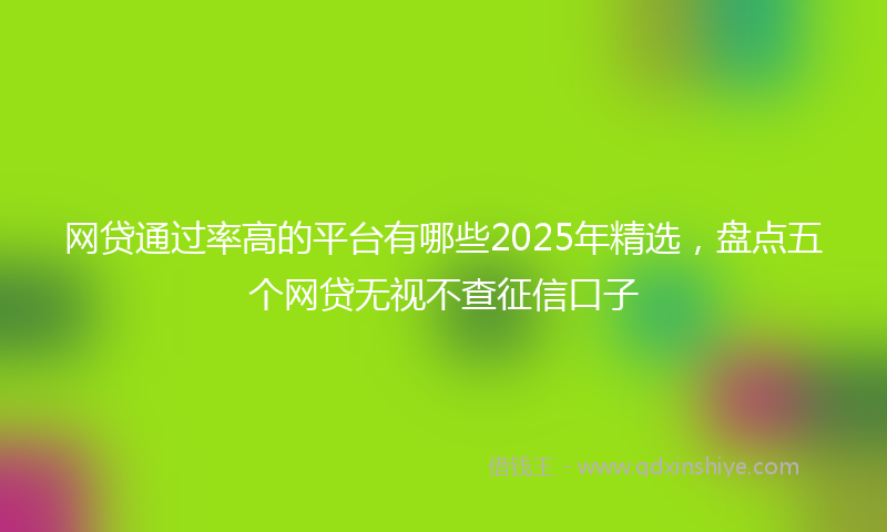 网贷通过率高的平台有哪些2025年精选，盘点五个网贷无视不查征信口子