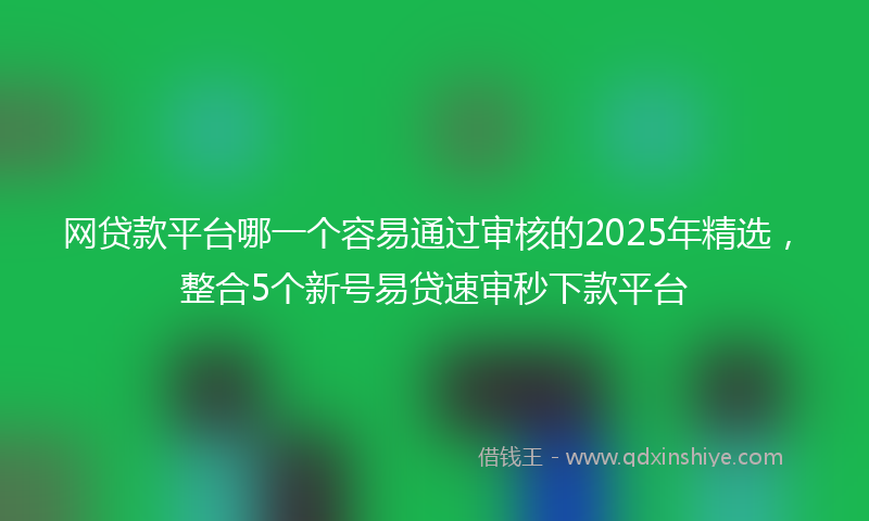 网贷款平台哪一个容易通过审核的2025年精选，整合5个新号易贷速审秒下款平台