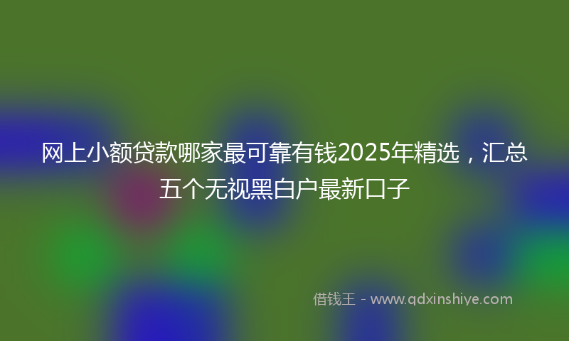 网上小额贷款哪家最可靠有钱2025年精选，汇总五个无视黑白户最新口子
