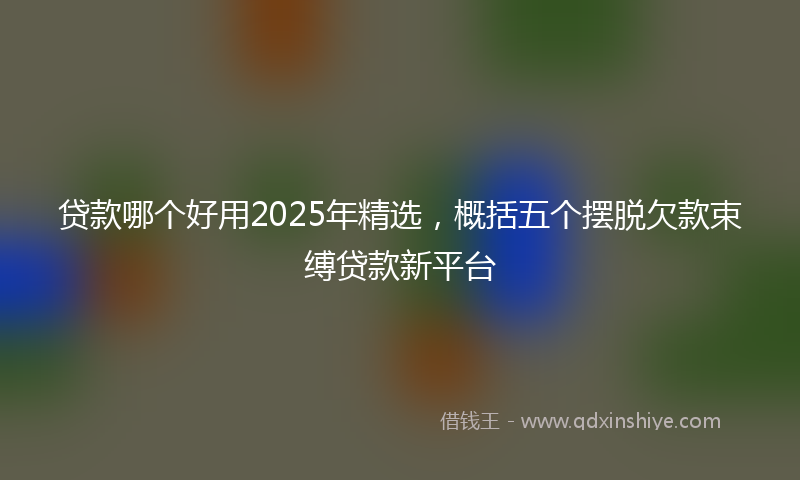 贷款哪个好用2025年精选，概括五个摆脱欠款束缚贷款新平台