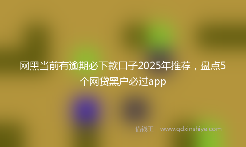 网黑当前有逾期必下款口子2025年推荐，盘点5个网贷黑户必过app