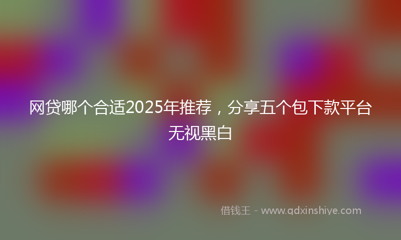 网贷哪个合适2025年推荐，分享五个包下款平台无视黑白
