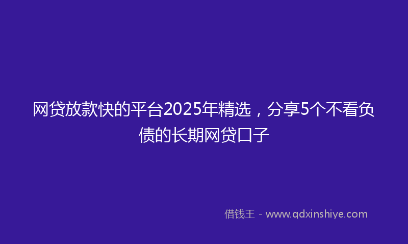 网贷放款快的平台2025年精选，分享5个不看负债的长期网贷口子