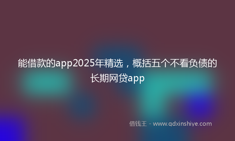 能借款的app2025年精选，概括五个不看负债的长期网贷app