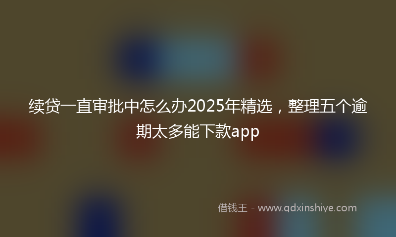 续贷一直审批中怎么办2025年精选，整理五个逾期太多能下款app