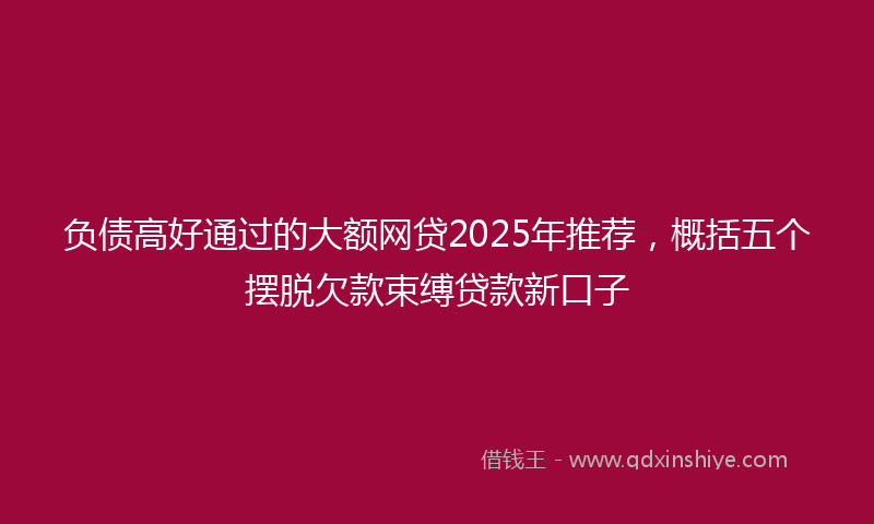 负债高好通过的大额网贷2025年推荐，概括五个摆脱欠款束缚贷款新口子