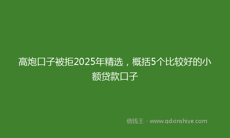 高炮口子被拒2025年精选，概括5个比较好的小额贷款口子