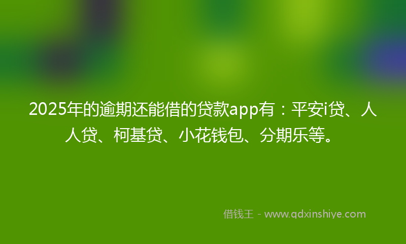 2025年的逾期还能借的贷款app有：平安i贷、人人贷、柯基贷、小花钱包、分期乐等。