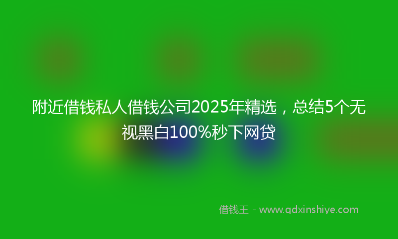 附近借钱私人借钱公司2025年精选，总结5个无视黑白100%秒下网贷