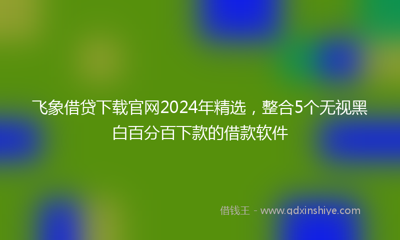 飞象借贷下载官网2024年精选，整合5个无视黑白百分百下款的借款软件