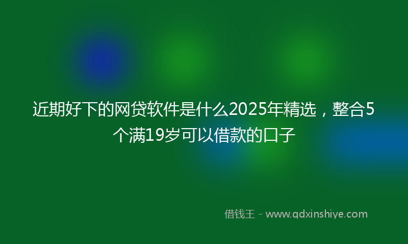 近期好下的网贷软件是什么2025年精选，整合5个满19岁可以借款的口子