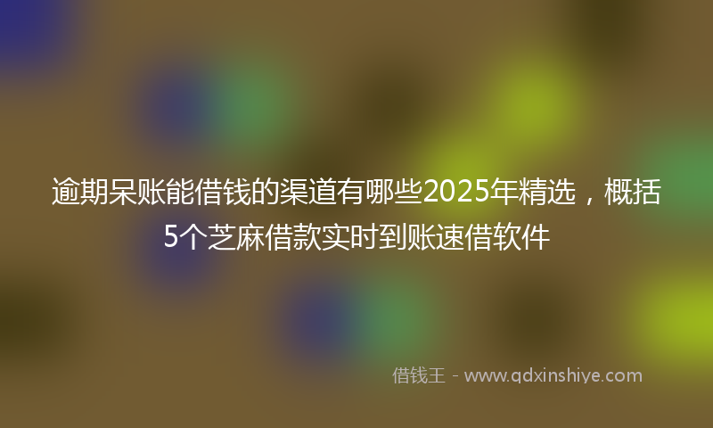 逾期呆账能借钱的渠道有哪些2025年精选，概括5个芝麻借款实时到账速借软件