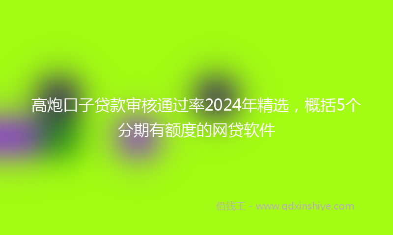 高炮口子贷款审核通过率2024年精选，概括5个分期有额度的网贷软件