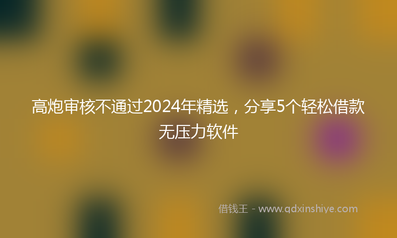 高炮审核不通过2024年精选，分享5个轻松借款无压力软件
