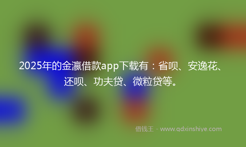 2025年的金瀛借款app下载有：省呗、安逸花、还呗、功夫贷、微粒贷等。
