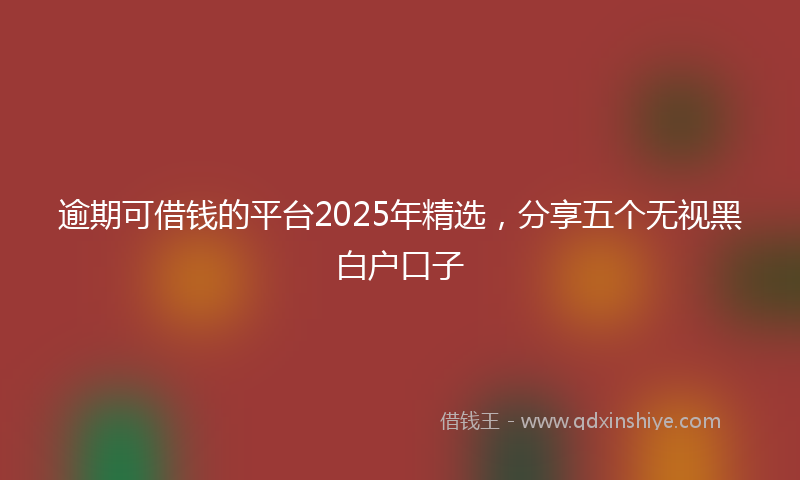 逾期可借钱的平台2025年精选，分享五个无视黑白户口子