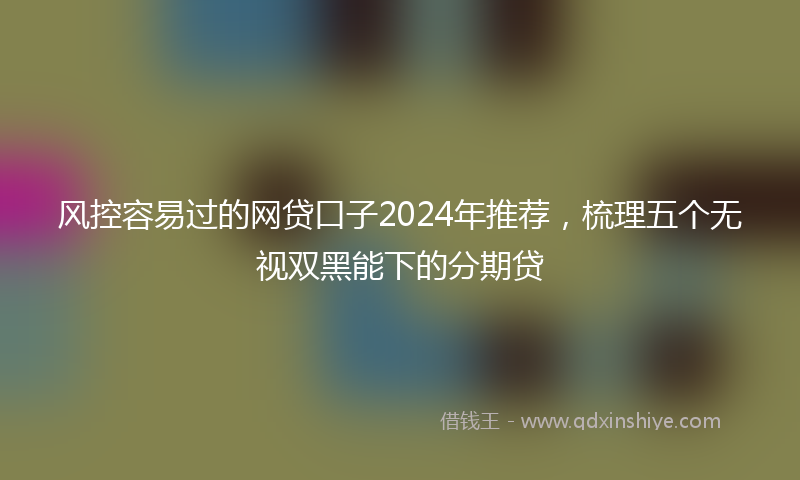 风控容易过的网贷口子2024年推荐，梳理五个无视双黑能下的分期贷
