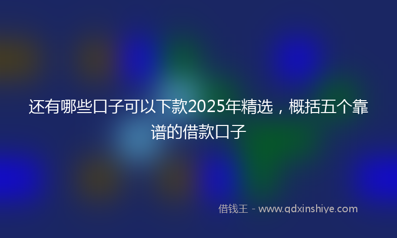 还有哪些口子可以下款2025年精选，概括五个靠谱的借款口子