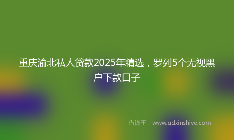 重庆渝北私人贷款2025年精选，罗列5个无视黑户下款口子