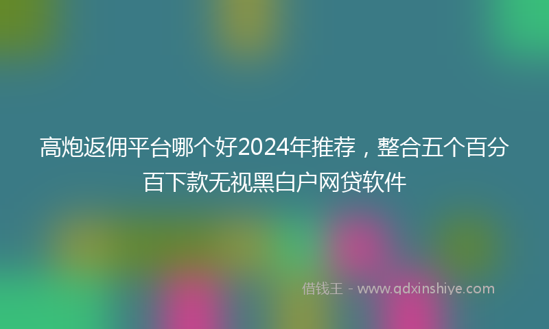 高炮返佣平台哪个好2024年推荐，整合五个百分百下款无视黑白户网贷软件