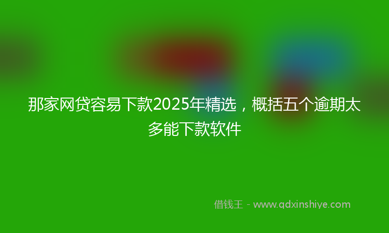 那家网贷容易下款2025年精选，概括五个逾期太多能下款软件
