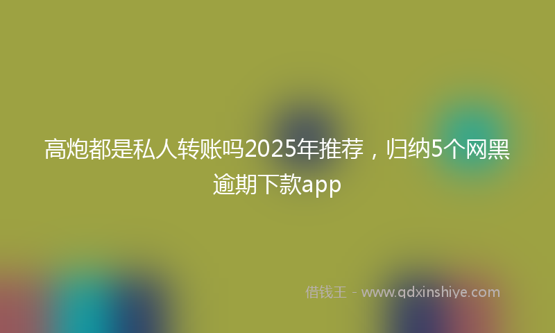 高炮都是私人转账吗2025年推荐，归纳5个网黑逾期下款app