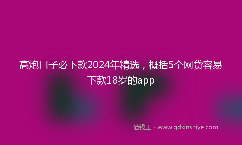 高炮口子必下款2024年精选，概括5个网贷容易下款18岁的app
