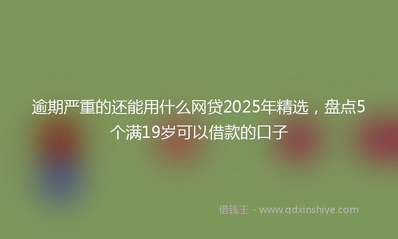 逾期严重的还能用什么网贷2025年精选，盘点5个满19岁可以借款的口子