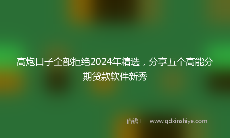 高炮口子全部拒绝2024年精选，分享五个高能分期贷款软件新秀