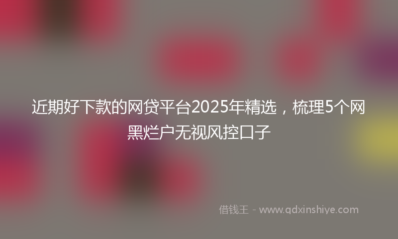 近期好下款的网贷平台2025年精选，梳理5个网黑烂户无视风控口子
