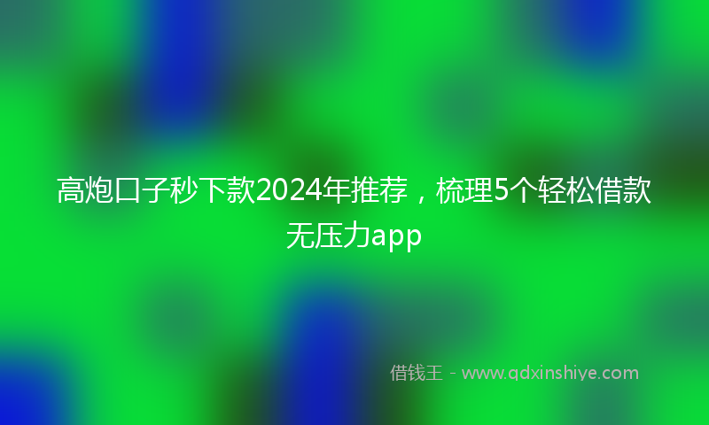 高炮口子秒下款2024年推荐，梳理5个轻松借款无压力app