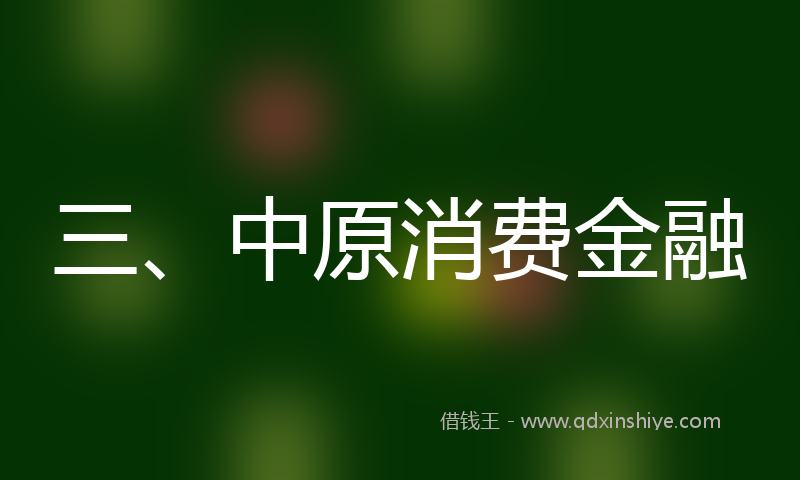 三、中原消费金融