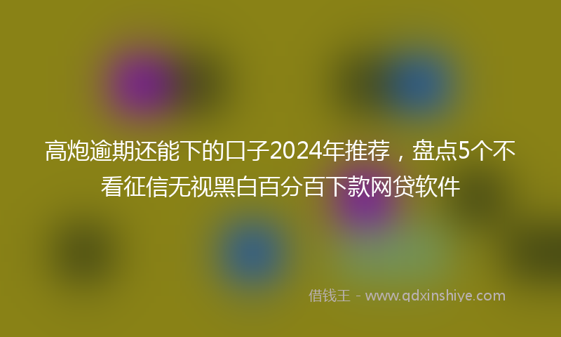 高炮逾期还能下的口子2024年推荐，盘点5个不看征信无视黑白百分百下款网贷软件