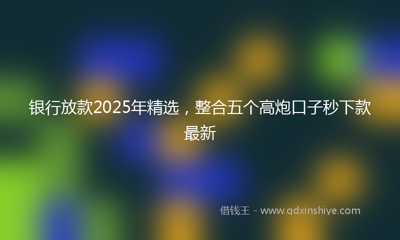 银行放款2025年精选，整合五个高炮口子秒下款最新